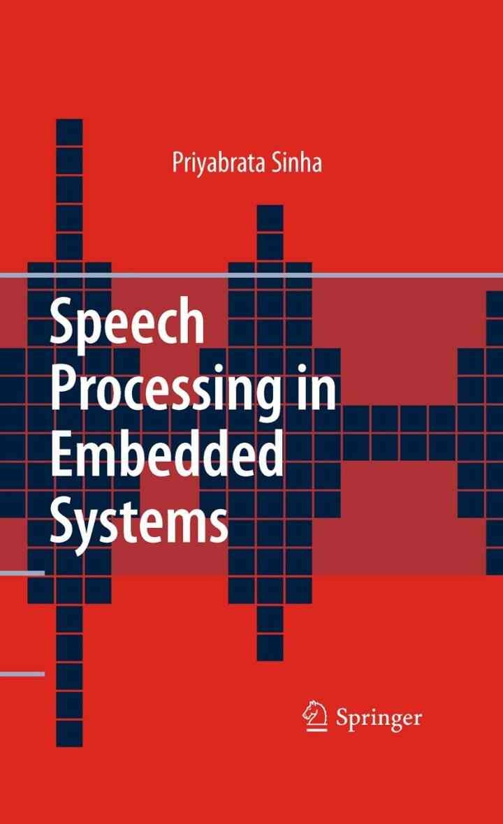 Speech Processing in Embedded Systems eBook