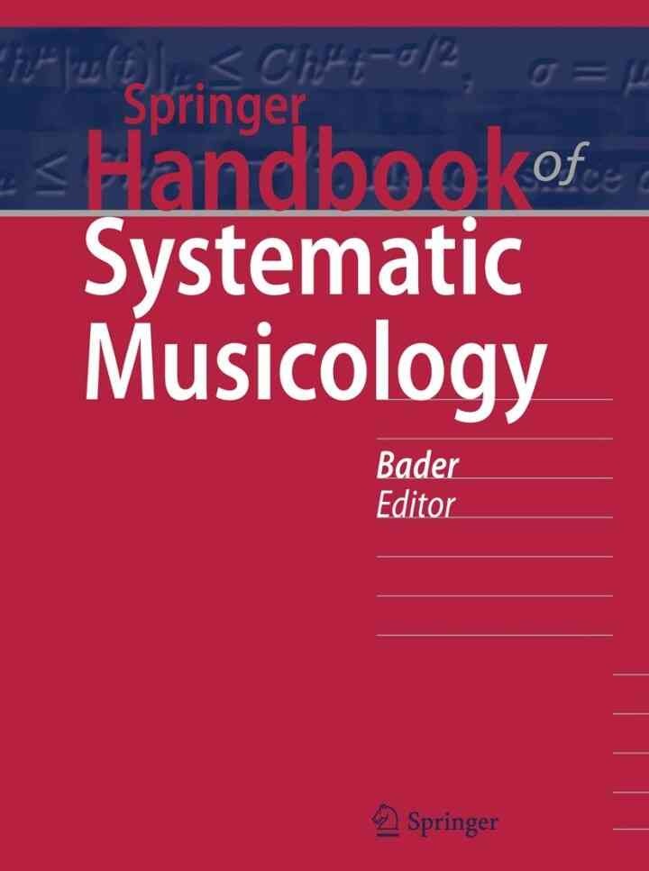 Springer Handbook of Systematic Musicology eBook