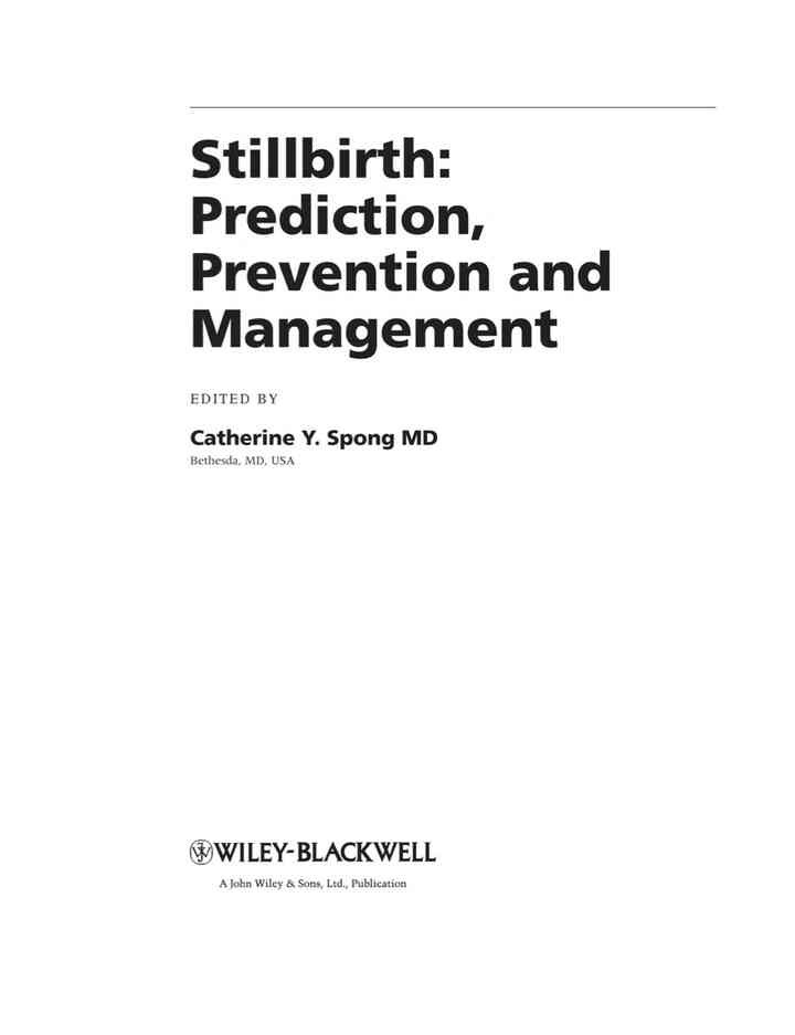 Stillbirth: Prediction, Prevention and Management eBook