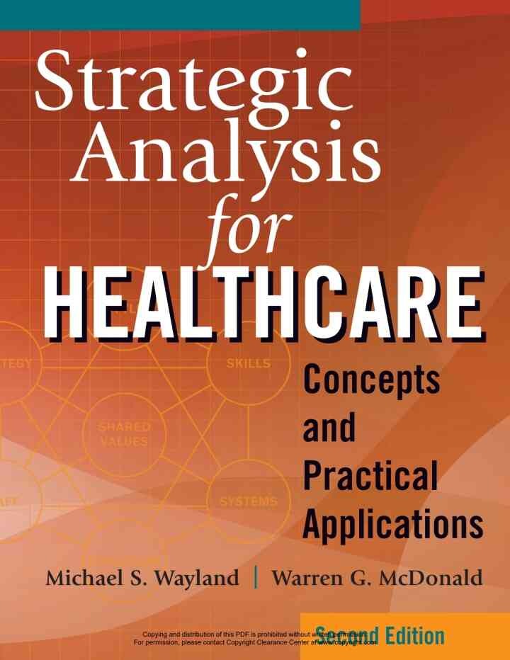 Strategic Analysis for Healthcare Concepts and Practical Applications eBook