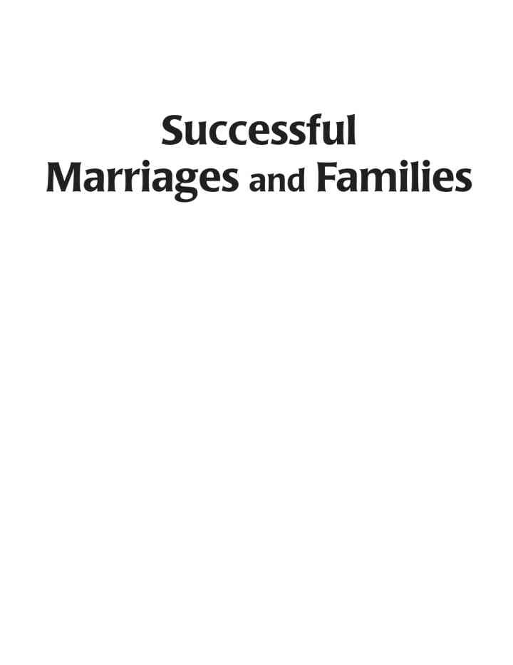 Successful Marriages and Families: Proclamation Principles and Research Perspectives, 1st Edition eBook