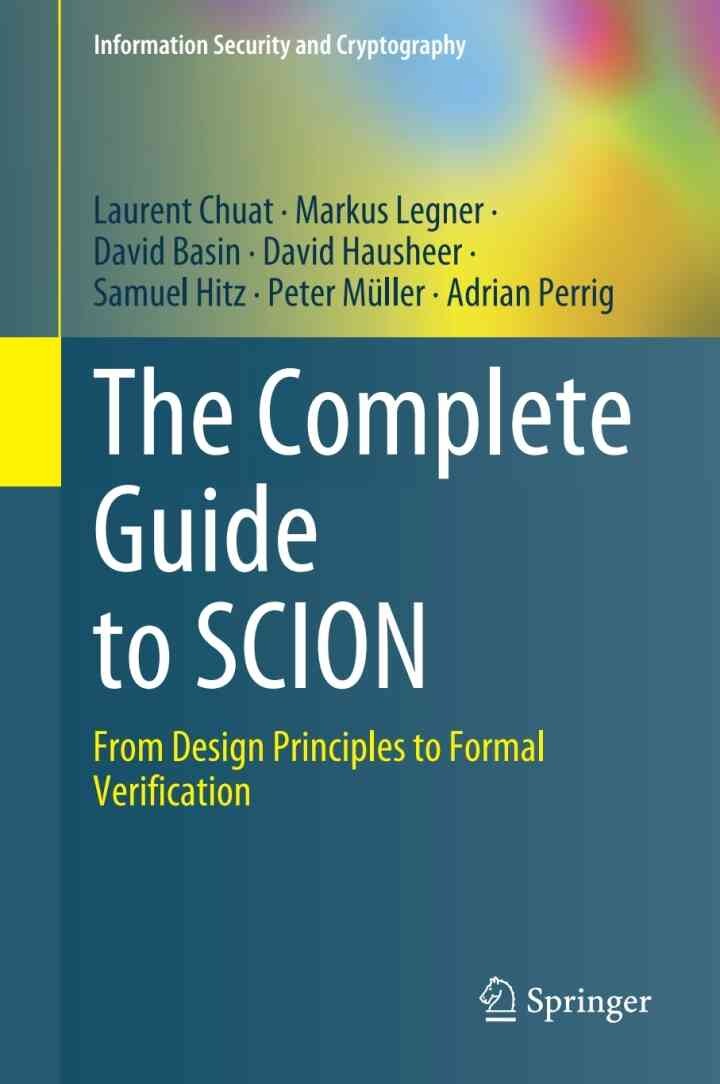 The Complete Guide to SCION: From Design Principles to Formal Verification eBook