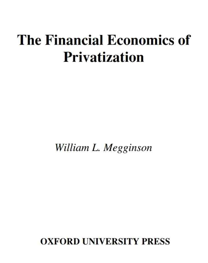 The Financial Economics of Privatization eBook