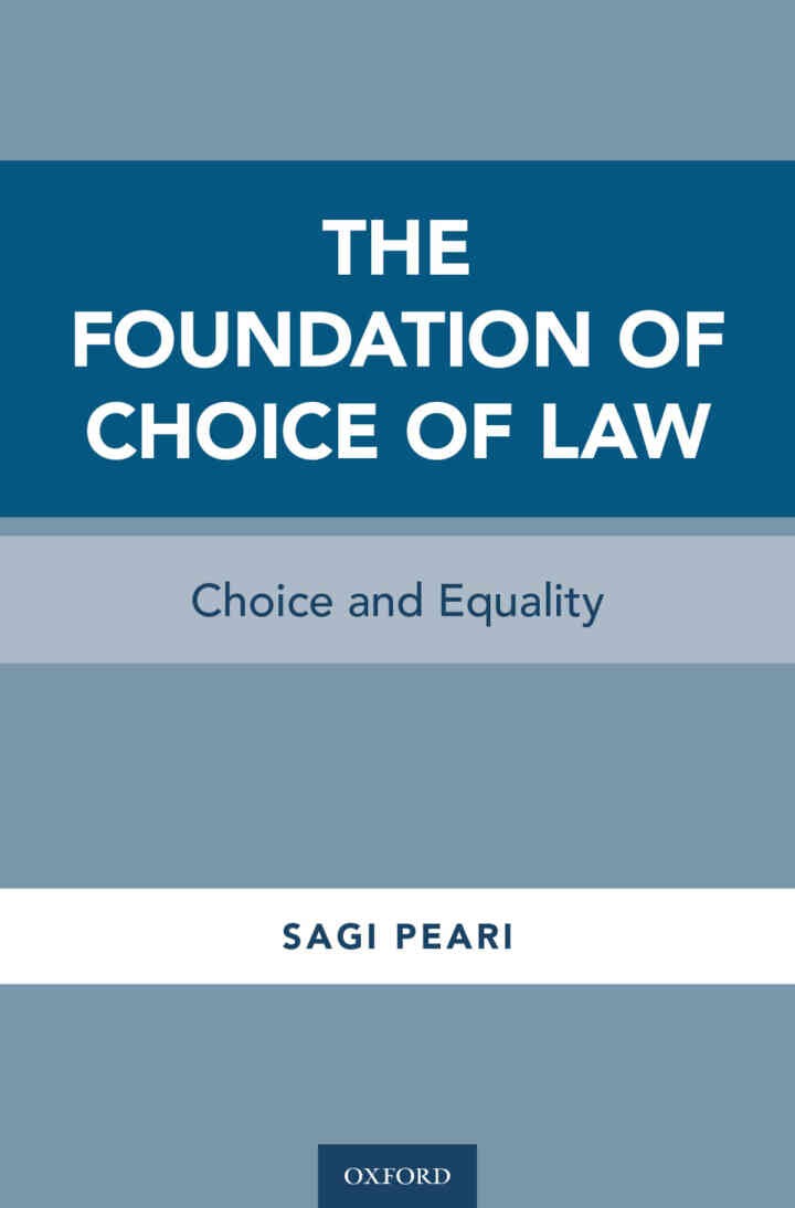 The Foundation of Choice of Law: Choice and Equality eBook