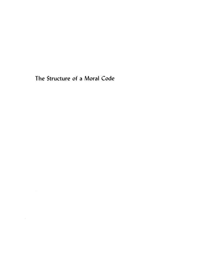 The Structure of a Moral Code: Navajo Ethics eBook