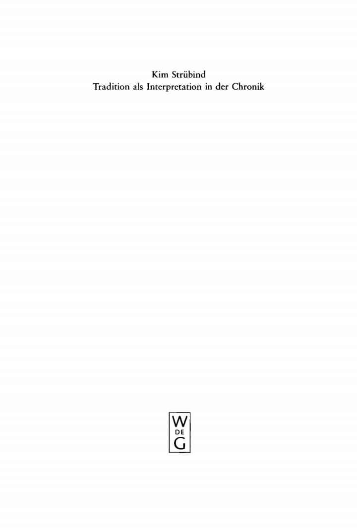 Tradition als Interpretation in der Chronik: König Josaphat als Paradigma chronistischer Hermeneutik und Theologie, 1st Edition eBook