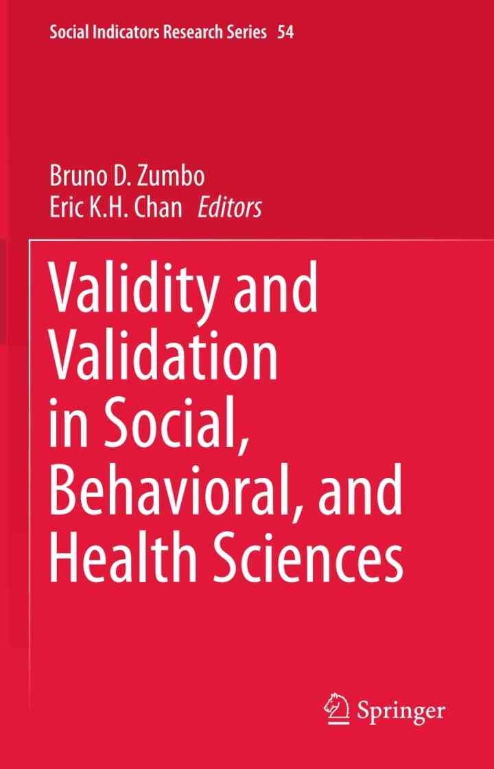 Validity and Validation in Social, Behavioral, and Health Sciences eBook